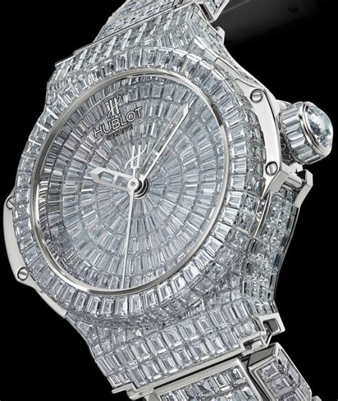 hublot black with diamonds|Hublot geneve diamond price.